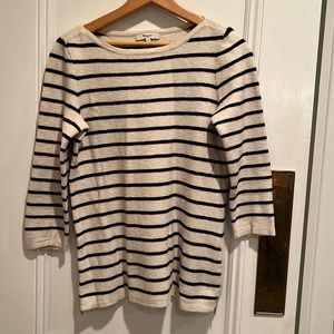 Madewell Women’s French sailor style cotton blend boatneck sweater size S